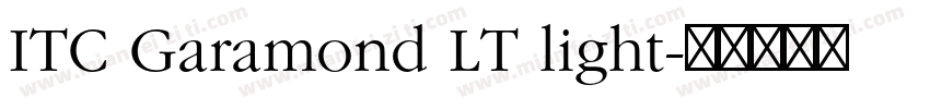 ITC Garamond LT light字体转换